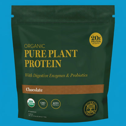 Protein Powder by Global Healing – Organic Vegan Protein Powder, 20 g | Melcon's Pharmacy