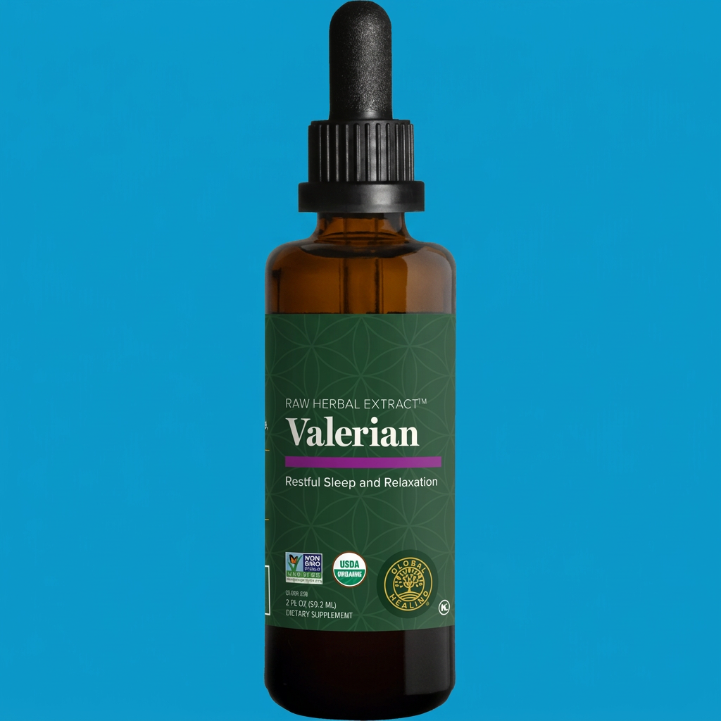 Valerian by Global Healing – Organic Valerian Root Sleep Liquid | Melcon's Pharmacy